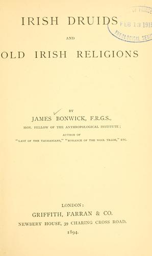 Cover for Irish druids and old Irish religions.