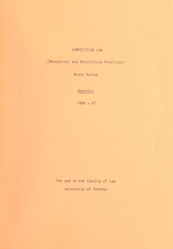 Cover for Competition law