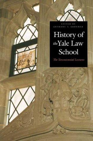 Cover for History of the Yale Law School