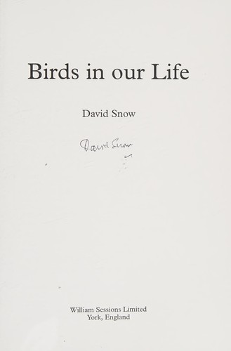 Cover for Birds in our life