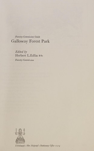Cover for Galloway Forest Park