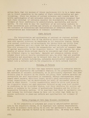 Cover for Report of the Committee on an extension outlook program for the southern states