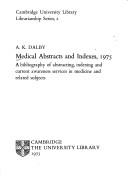 Cover for Medical abstracts and indexes, 1975
