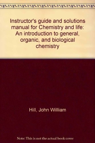 Cover for Instructor's guide and solutions manual for Chemistry and life