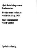Cover for Mein Arbeitstag, mein Wochenende
