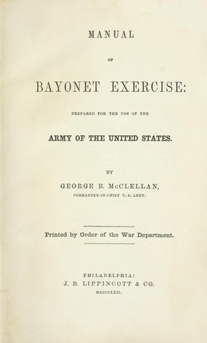 Cover for Manual of bayonet exercise