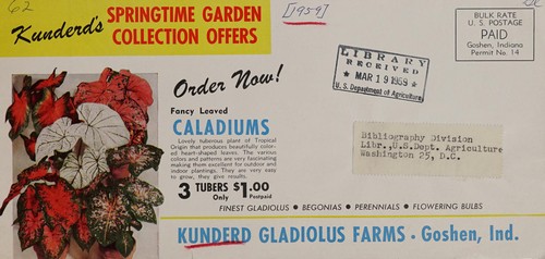 Cover for Kunderd's springtime garden collection offers