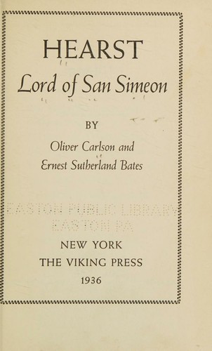 Cover for Hearst Lord of San Simeon