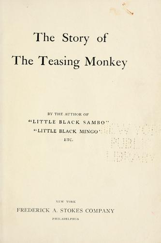 Cover for The story of the teasing monkey