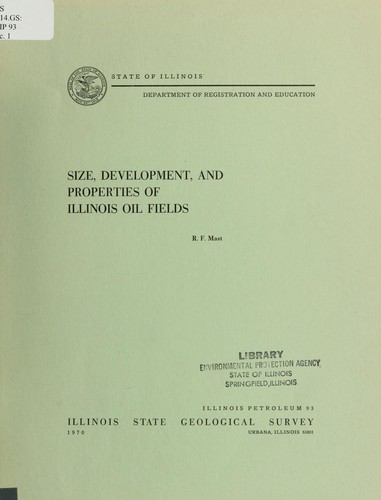 Cover for Size, development, and properties of Illinois oil field