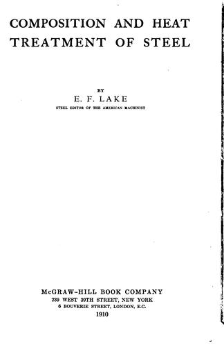 Cover for Composition and heat treatment of steel