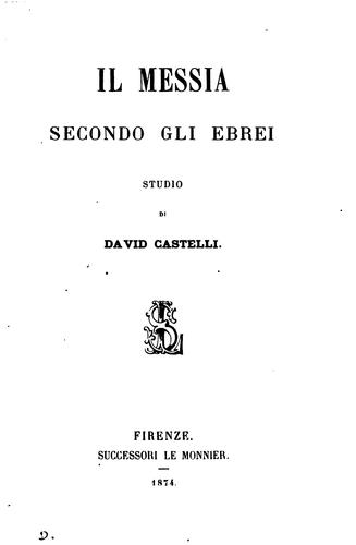 Cover for Il Messia secondo gli Ebrei
