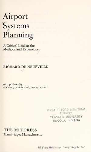 Cover for Airport systems planning