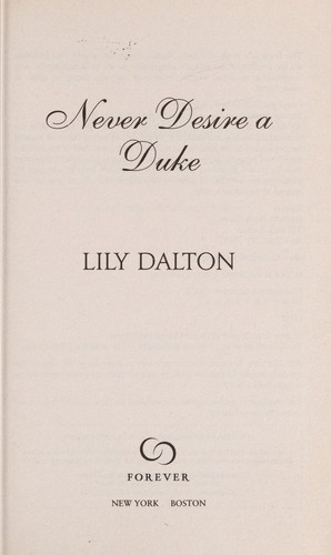 Cover for Never Desire a Duke