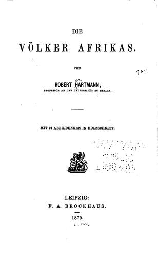 Cover for Die Völker Afrikas