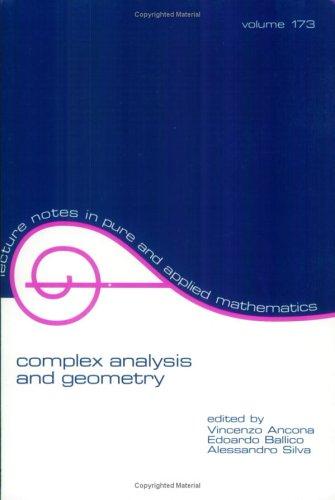 Cover for Complex Analysis and Geometry (Lecture Notes in Pure and Applied Mathematics)