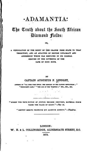 Cover for Adamantia.