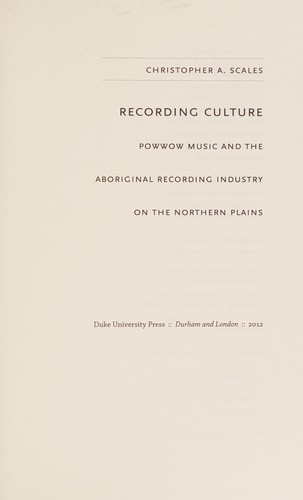 Cover for Recording culture