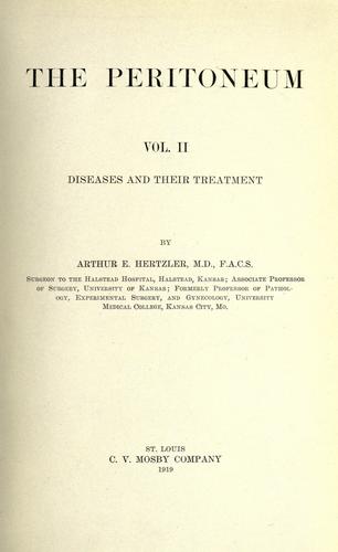 Cover for The peritoneum