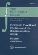 Cover for Fermionic Functional Integrals and the Renormalization Group