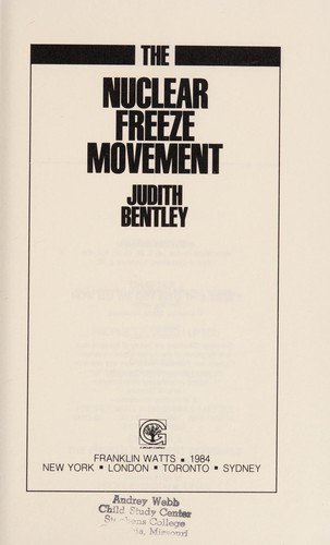 Cover for The nuclear freeze movement