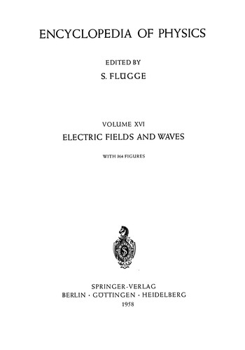 Cover for Elektrische Felder und Wellen / Electric Fields and Waves