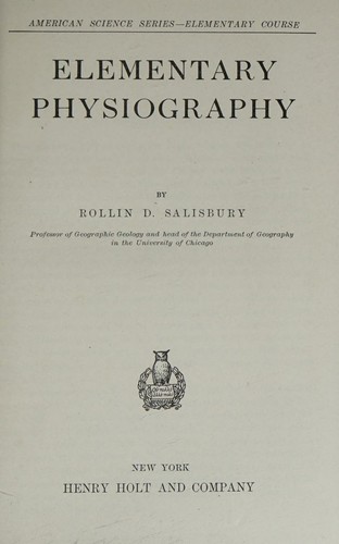 Cover for Elementary Physiography