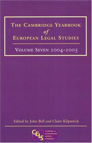 Cover for The Cambridge Yearbook of European Legal Studies