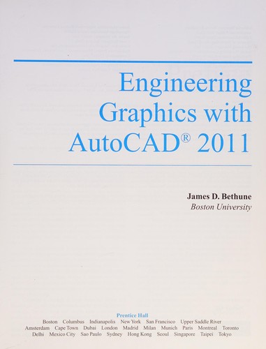 Cover for Engineering graphics with AutoCAD 2011