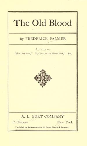 Cover for The old blood.