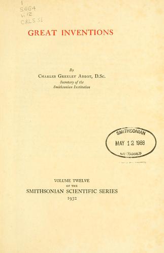 Cover for Great inventions