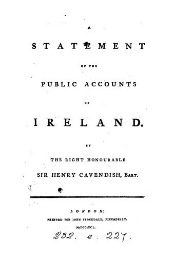 Cover for Statement of the public accounts of Ireland