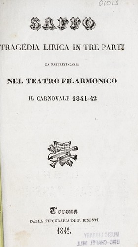 Cover for Saffo