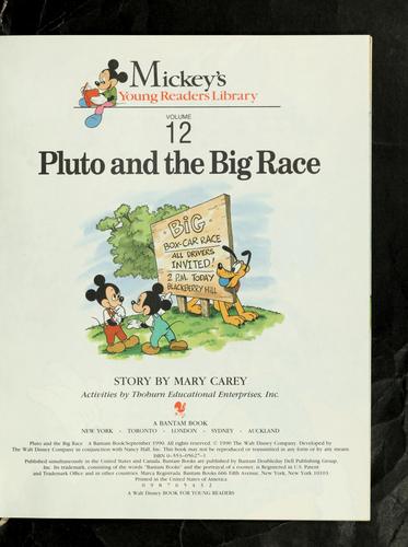 Cover for Pluto and the big race