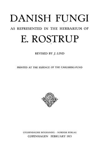 Cover for Danish fungi as represented in the herbarium of E. Rostrup