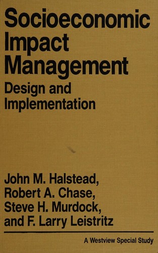 Cover for Socioeconomic impact management