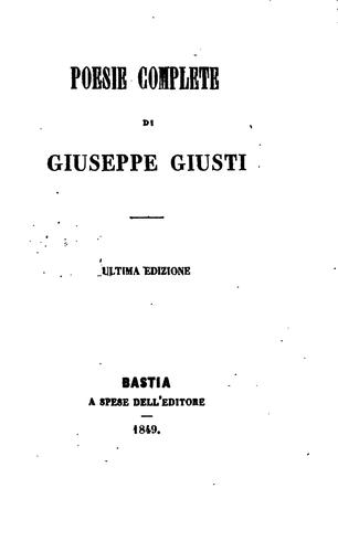 Cover for Poesie complete