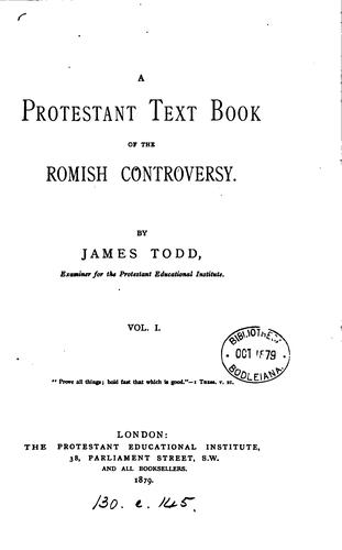 Cover for A Protestant text book of the Romish controversy