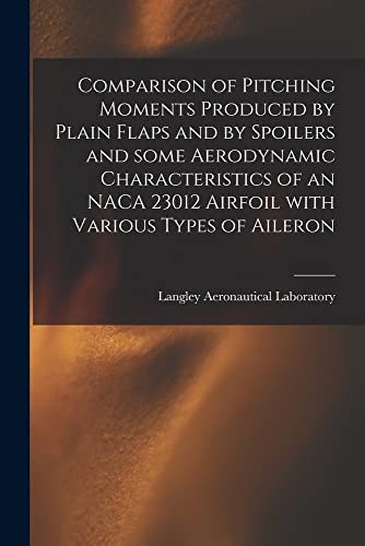 Cover for Comparison of Pitching Moments Produced by Plain Flaps and by Spoilers and Some Aerodynamic Characteristics of an NACA 23012 Airfoil With Various Types of Aileron
