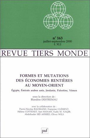 Cover for Revue Tiers Monde, numéro 163, juillet-septembre 2000 