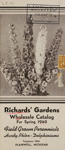 Cover for Wholesale catalog for spring 1949