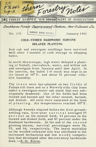 Cover for Southern forestry notes