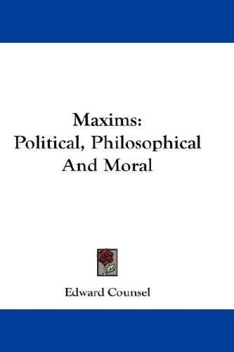 Cover for Maxims