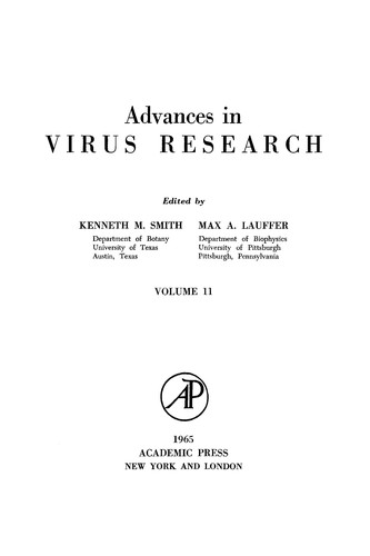Cover for Advances in virus research