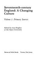 Cover for Seventeenth-century England, a changingculture.