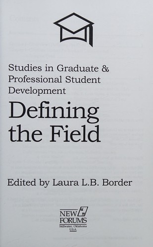 Cover for Studies in Graduate and Professional Student Development