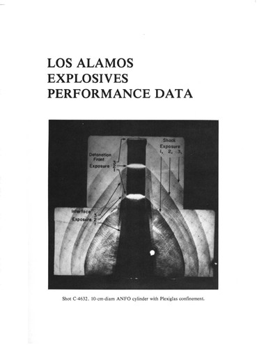 Cover for Los Alamos explosives performance data