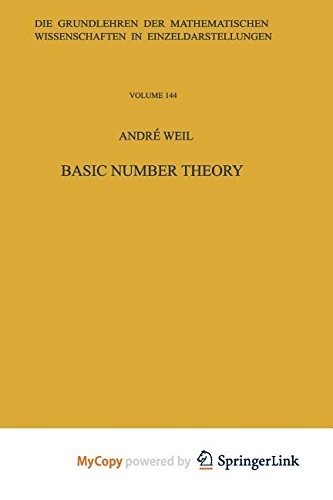 Cover for Basic Number Theory.