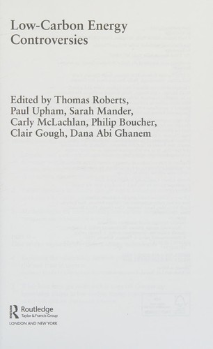 Cover for Low-Carbon Energy Controversies