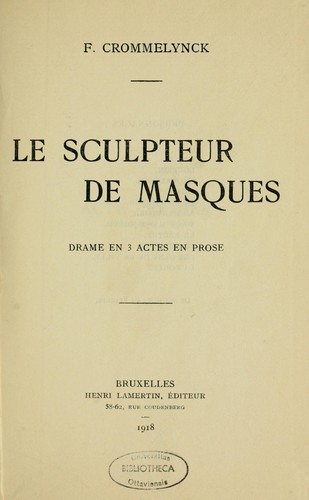 Cover for Le sculpteur de masques